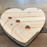 Hearts and Waves Wooden Art
