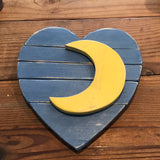 Hearts and Waves Wooden Art